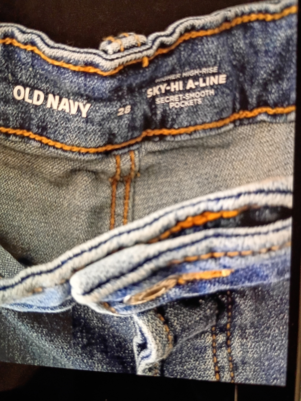 Old Navy Blue Denim Raw-Hem Cutoff Shorts - Picture 2 of 5